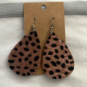 Rose Gold Cheetah Earrings